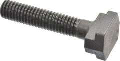 Gibraltar - 3/8-16, 1-1/2" Thread Length, 3/8" Slot Width, Black Oxide, Steel T Slot Bolt - 2" Length Under Head, Grade 5, 11/16" Head Width x 3/16" Head Height - Exact Tooling