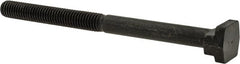 Gibraltar - 3/8-16, 2-1/2" Thread Length, 3/8" Slot Width, Black Oxide, Steel T Slot Bolt - 5" Length Under Head, Grade 5, 11/16" Head Width x 3/16" Head Height - Exact Tooling
