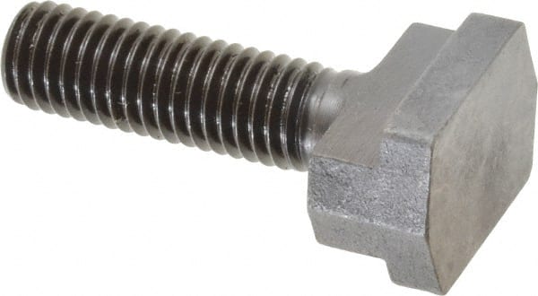 Gibraltar - 1/2-13, 1-1/2" Thread Length, 1/2" Slot Width, Black Oxide, Steel T Slot Bolt - 2" Length Under Head, Grade 5, 7/8" Head Width x 11/32" Head Height - Exact Tooling