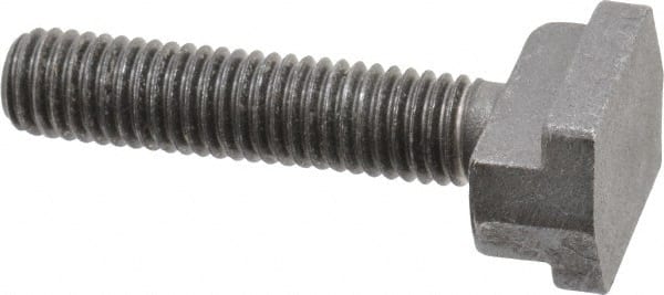 Gibraltar - 1/2-13, 2" Thread Length, 1/2" Slot Width, Black Oxide, Steel T Slot Bolt - 2-1/2" Length Under Head, Grade 5, 7/8" Head Width x 11/32" Head Height - Exact Tooling