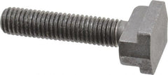 Gibraltar - 1/2-13, 2" Thread Length, 1/2" Slot Width, Black Oxide, Steel T Slot Bolt - 2-1/2" Length Under Head, Grade 5, 7/8" Head Width x 11/32" Head Height - Exact Tooling