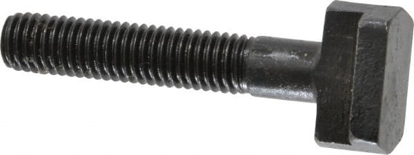 Gibraltar - 1/2-13, 2" Thread Length, 1/2" Slot Width, Black Oxide, Steel T Slot Bolt - 3" Length Under Head, Grade 5, 7/8" Head Width x 11/32" Head Height - Exact Tooling