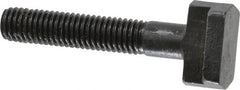 Gibraltar - 1/2-13, 2" Thread Length, 1/2" Slot Width, Black Oxide, Steel T Slot Bolt - 3" Length Under Head, Grade 5, 7/8" Head Width x 11/32" Head Height - Exact Tooling