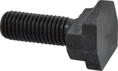 Gibraltar - 5/8-11, 1-1/2" Thread Length, 5/8" Slot Width, Black Oxide, Steel T Slot Bolt - 2" Length Under Head, Grade 5, 1-1/8" Head Width x 11/32" Head Height - Exact Tooling