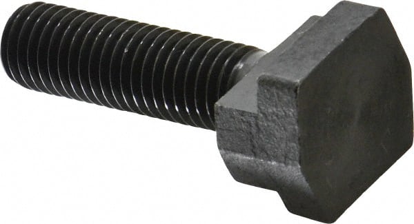 Gibraltar - 5/8-11, 2" Thread Length, 5/8" Slot Width, Black Oxide, Steel T Slot Bolt - 2-1/2" Length Under Head, Grade 5, 1-1/8" Head Width x 11/32" Head Height - Exact Tooling