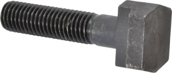Gibraltar - 5/8-11, 2" Thread Length, 5/8" Slot Width, Black Oxide, Steel T Slot Bolt - 3" Length Under Head, Grade 5, 1-1/8" Head Width x 11/32" Head Height - Exact Tooling