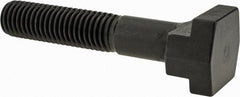 Gibraltar - 5/8-11, 2" Thread Length, 5/8" Slot Width, Black Oxide, Steel T Slot Bolt - 3-1/2" Length Under Head, Grade 5, 1-1/8" Head Width x 11/32" Head Height - Exact Tooling