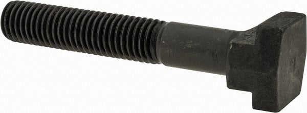 Gibraltar - 5/8-11, 2-1/2" Thread Length, 5/8" Slot Width, Black Oxide, Steel T Slot Bolt - 4" Length Under Head, Grade 5, 1-1/8" Head Width x 11/32" Head Height - Exact Tooling