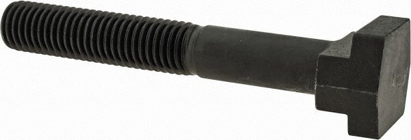 Gibraltar - 5/8-11, 2" Thread Length, 5/8" Slot Width, Black Oxide, Steel T Slot Bolt - 4-1/2" Length Under Head, Grade 5, 1-1/8" Head Width x 11/32" Head Height - Exact Tooling