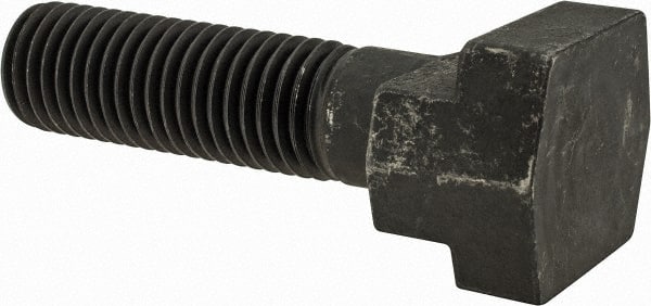 Gibraltar - 3/4-10, 2" Thread Length, 3/4" Slot Width, Black Oxide, Steel T Slot Bolt - 3" Length Under Head, Grade 5, 1-1/4" Head Width x 15/32" Head Height - Exact Tooling