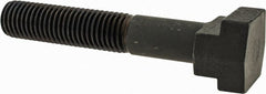 Gibraltar - 3/4-10, 2" Thread Length, 3/4" Slot Width, Black Oxide, Steel T Slot Bolt - 4-1/2" Length Under Head, Grade 5, 1-1/4" Head Width x 15/32" Head Height - Exact Tooling
