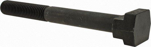 Gibraltar - 3/4-10, 3" Thread Length, 3/4" Slot Width, Black Oxide, Steel T Slot Bolt - 7" Length Under Head, Grade 5, 1-1/4" Head Width x 15/32" Head Height - Exact Tooling