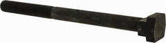 Gibraltar - 3/4-10, 4" Thread Length, 3/4" Slot Width, Black Oxide, Steel T Slot Bolt - 10" Length Under Head, Grade 5, 1-1/4" Head Width x 15/32" Head Height - Exact Tooling