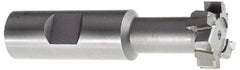 Interstate - 21/32" Cut Diam, 17/64" Cut Width, 21/64" Neck Diam, 1/2" Shank Diam, 2-11/16" OAL, M42 Cobalt T-Slot Cutter - Uncoated, 5/16" Bolt, Straight Teeth, 8 Teeth - Exact Tooling