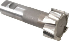 Interstate - 2-7/32" Cut Diam, 1-3/32" Cut Width, 1-9/32" Neck Diam, 1-1/4" Shank Diam, 5-3/8" OAL, M42 Cobalt T-Slot Cutter - Uncoated, 1-1/4" Bolt, Straight Teeth, 10 Teeth - Exact Tooling