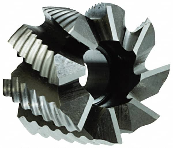 Keo - 4" Diam, 1-1/2" Arbor Hole Diam, 2-1/4" Length of Cut, 10 Flute, Cobalt, Rougher Shell End Mill - Right Hand Cut, Right Hand Spiral Flute, Uncoated - Exact Tooling