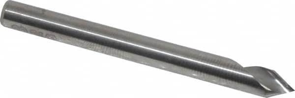 Hertel - 3/16" Head Diam, 3/16" Shank Diam, 1 Flute 60° Solid Carbide Countersink - Exact Tooling