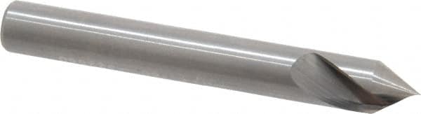 Hertel - 1/4" Head Diam, 1/4" Shank Diam, 1 Flute 60° Solid Carbide Countersink - Exact Tooling