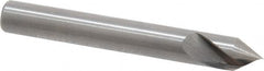 Hertel - 1/4" Head Diam, 1/4" Shank Diam, 1 Flute 60° Solid Carbide Countersink - Exact Tooling
