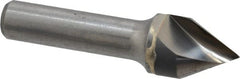 Hertel - 3/4" Head Diam, 1/2" Shank Diam, 1 Flute 60° Solid Carbide Countersink - Exact Tooling
