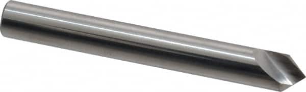 Hertel - 1/4" Head Diam, 1/4" Shank Diam, 1 Flute 82° Solid Carbide Countersink - Exact Tooling