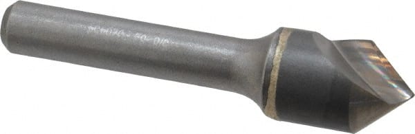 Hertel - 5/8" Head Diam, 3/8" Shank Diam, 1 Flute 82° Solid Carbide Countersink - Bright Finish, 2-5/8" OAL, Single End, Straight Shank, Right Hand Cut - Exact Tooling