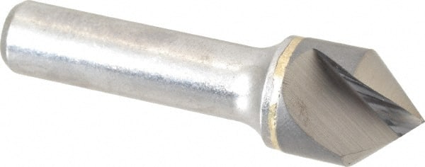 Hertel - 3/4" Head Diam, 1/2" Shank Diam, 1 Flute 82° Solid Carbide Countersink - Exact Tooling
