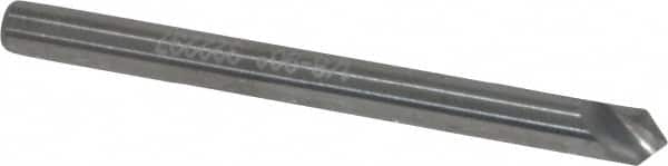 Hertel - 1/8" Head Diam, 1/8" Shank Diam, 1 Flute 90° Solid Carbide Countersink - Exact Tooling