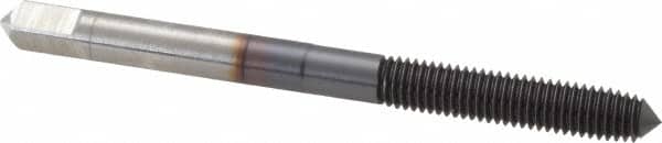 Hertel - M5x0.80 Metric Coarse D7 Thread Limit Plug Thread Forming Tap - High Speed Steel, TiCN Finish, 2-3/8" OAL - Exact Tooling