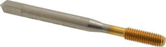 Hertel - #10-32 UNF H4 Thread Limit Bottoming Thread Forming Tap - High Speed Steel, TiN Finish, 2-3/8" OAL - Exact Tooling