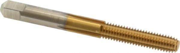 Hertel - M6x1.00 Metric Coarse D8 Thread Limit Bottoming Thread Forming Tap - High Speed Steel, TiN Finish, 2-1/2" OAL - Exact Tooling