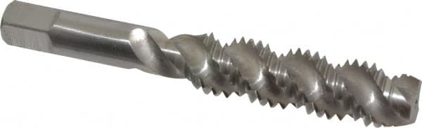 Hertel - 1/2-13 UNC 3 Flute 3B Plug Spiral Flute Tap - High Speed Steel, 3-3/8" OAL, Right Hand Flute, Right Hand Thread, H3 - Exact Tooling