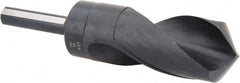 Hertel - 1-7/16" Drill, 118° Point, High Speed Steel Silver Deming & Reduced Shank Drill Bit - Exact Tooling