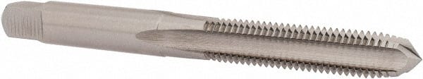 Hertel - 1/4-28 UNF 4 Flute Bright Finish High Speed Steel Straight Flute Standard Hand Tap - Plug, Right Hand Thread, 2-1/2" OAL, H11 Limit, 0.005" Oversize - Exact Tooling
