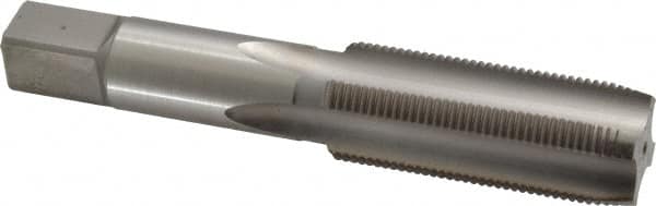 Hertel - M22x1.50 Metric Fine 4 Flute Bright Finish High Speed Steel Straight Flute Standard Hand Tap - Plug, Right Hand Thread, 4-11/16" OAL, D6 Limit - Exact Tooling