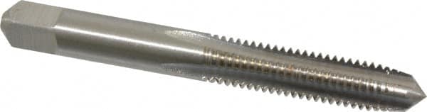 Hertel - M8x1.25 Metric Coarse 6H 4 Flute Bright Finish High Speed Steel Straight Flute Standard Hand Tap - Plug, Right Hand Thread, 2-23/32" OAL, D5 Limit - Exact Tooling