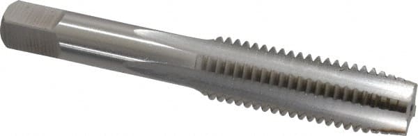 Hertel - M14x2.00 Metric Coarse 6H 4 Flute Bright Finish High Speed Steel Straight Flute Standard Hand Tap - Plug, Right Hand Thread, 3-19/32" OAL, D7 Limit - Exact Tooling
