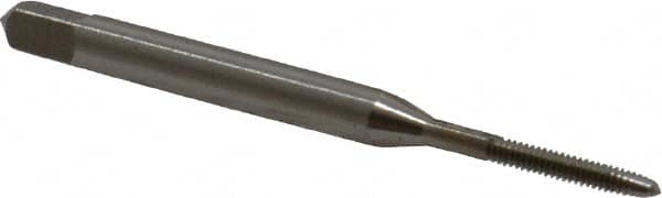 Hertel - #1-64 UNC 3B 2 Flute Bright Finish High Speed Steel Straight Flute Standard Hand Tap - Plug, Right Hand Thread, 1-11/16" OAL, H1 Limit - Exact Tooling
