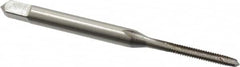 Hertel - #2-56 UNC 2B 3 Flute Bright Finish High Speed Steel Straight Flute Standard Hand Tap - Plug, Right Hand Thread, 1-3/4" OAL, H2 Limit - Exact Tooling