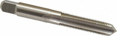Hertel - 3/8-24 UNF 3B 3 Flute Bright Finish High Speed Steel Straight Flute Standard Hand Tap - Plug, Right Hand Thread, 2-15/16" OAL, H3 Limit - Exact Tooling
