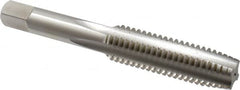 Hertel - 1/2-13 UNC 2B 4 Flute Bright Finish High Speed Steel Straight Flute Standard Hand Tap - Plug, Right Hand Thread, 3-3/8" OAL, H5 Limit - Exact Tooling
