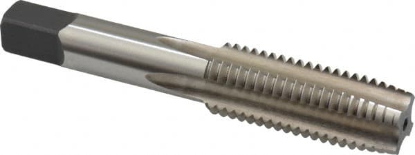Hertel - 11/16-11 UNS 4 Flute Bright Finish High Speed Steel Straight Flute Standard Hand Tap - Plug, Right Hand Thread, 4-1/32" OAL, H3 Limit - Exact Tooling