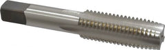 Hertel - 3/4-10 UNC 4 Flute Bright Finish High Speed Steel Straight Flute Standard Hand Tap - Plug, Right Hand Thread, 4-1/4" OAL, H3 Limit - Exact Tooling