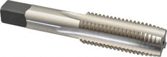 Hertel - 7/8-9 UNC 3B 4 Flute Bright Finish High Speed Steel Straight Flute Standard Hand Tap - Plug, Right Hand Thread, 4-11/16" OAL, H4 Limit - Exact Tooling