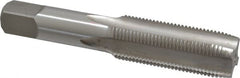 Hertel - 7/8-14 UNF 3B 4 Flute Bright Finish High Speed Steel Straight Flute Standard Hand Tap - Plug, Right Hand Thread, 4-11/16" OAL, H4 Limit - Exact Tooling