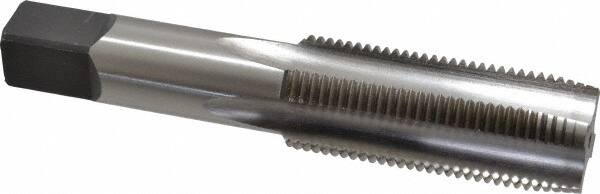 Hertel - 1-12 UNF 3B 4 Flute Bright Finish High Speed Steel Straight Flute Standard Hand Tap - Plug, Right Hand Thread, 5-1/8" OAL, H4 Limit - Exact Tooling