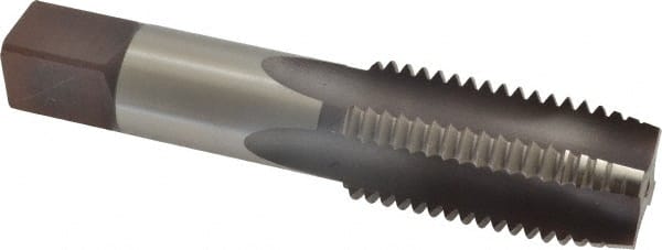 Hertel - 1-1/4 - 7 UNC 3B 4 Flute Bright Finish High Speed Steel Straight Flute Standard Hand Tap - Plug, Right Hand Thread, 5-3/4" OAL, H4 Limit - Exact Tooling