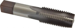 Hertel - 1-1/4 - 7 UNC 3B 4 Flute Bright Finish High Speed Steel Straight Flute Standard Hand Tap - Plug, Right Hand Thread, 5-3/4" OAL, H4 Limit - Exact Tooling