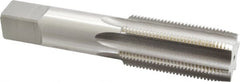 Hertel - 1-1/4 - 12 UNF 3B 6 Flute Bright Finish High Speed Steel Straight Flute Standard Hand Tap - Plug, Right Hand Thread, 5-3/4" OAL, H4 Limit - Exact Tooling