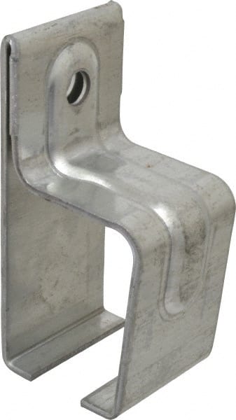 National Mfg. - 300 Lb Capacity, Galvanized, Single Box Rail Bracket - 2" Long, 4-1/2" High, 2-1/4" Wide - Exact Tooling